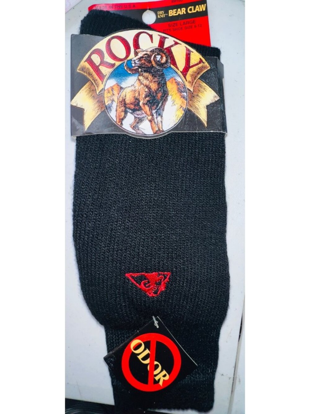 Vintage Rocky Bear Claw Hunting Boot Socks Deadstock Large Odor-Resist USA 8-12”
